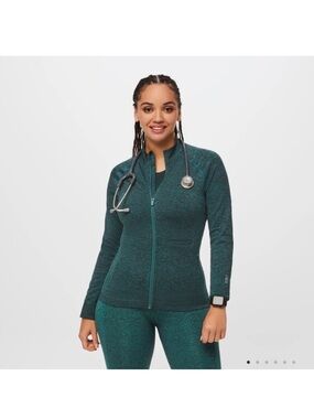 Figs Salta Seamless Full Zip Jacket Sz L